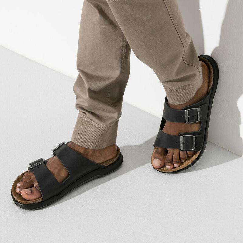 Birkenstock Rugged Oiled Læder Arizona Dame Sort | DK 475YXF